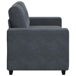 Sofa dwuosobowa Ciemnoszara 120 cm Aksamit
