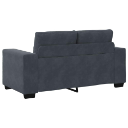 Sofa dwuosobowa Ciemnoszara 120 cm Aksamit