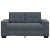 Sofa dwuosobowa Ciemnoszara 120 cm Aksamit