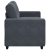 Sofa dwuosobowa Ciemnoszara 120 cm Aksamit