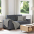 Sofa dwuosobowa Ciemnoszara 120 cm Aksamit