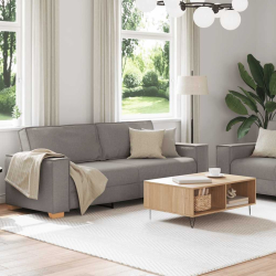 2-częściowy komplet wypoczynkowy z poduszkami, taupe, tkanina