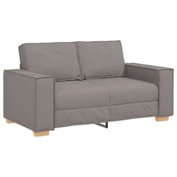 2-częściowy komplet wypoczynkowy z poduszkami, taupe, tkanina