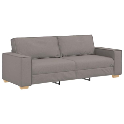 2-częściowy komplet wypoczynkowy z poduszkami, taupe, tkanina