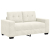 Sofa dwuosobowa, kremowa, 120 cm, aksamit