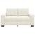 Sofa dwuosobowa, kremowa, 120 cm, aksamit