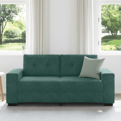 Sofa dwuosobowa, ciemnozielona, 140 cm, aksamit