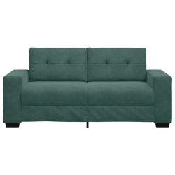 Sofa dwuosobowa, ciemnozielona, 140 cm, aksamit