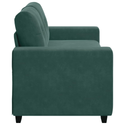 Sofa dwuosobowa, ciemnozielona, 140 cm, aksamit