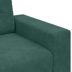 Sofa dwuosobowa, ciemnozielona, 140 cm, aksamit