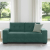 Sofa dwuosobowa, ciemnozielona, 140 cm, aksamit