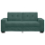Sofa dwuosobowa, ciemnozielona, 140 cm, aksamit
