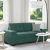 Sofa dwuosobowa, ciemnozielona, 140 cm, aksamit