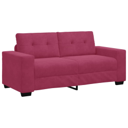 Sofa dwuosobowa, wino czerwone, 140 cm, aksamit