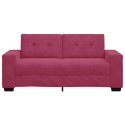Sofa dwuosobowa, wino czerwone, 140 cm, aksamit