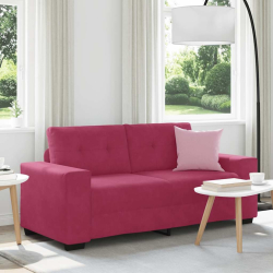Sofa dwuosobowa, wino czerwone, 140 cm, aksamit