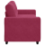 Sofa dwuosobowa, wino czerwone, 140 cm, aksamit