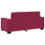 Sofa dwuosobowa, wino czerwone, 140 cm, aksamit