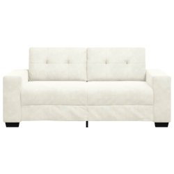 Sofa dwuosobowa, kremowa, 140 cm, aksamit