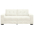 Sofa dwuosobowa, kremowa, 140 cm, aksamit