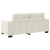 Sofa dwuosobowa, kremowa, 140 cm, aksamit