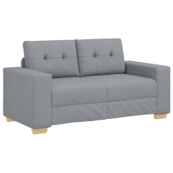 Sofa dwuosobowa, jasnoszara, 120 cm, tkanina