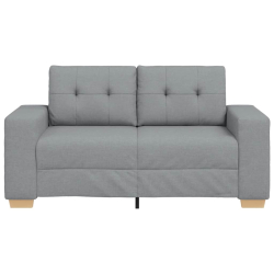 Sofa dwuosobowa, jasnoszara, 120 cm, tkanina