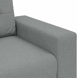 Sofa dwuosobowa, jasnoszara, 120 cm, tkanina