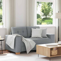 Sofa dwuosobowa, jasnoszara, 120 cm, tkanina