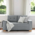 Sofa dwuosobowa, jasnoszara, 120 cm, tkanina