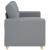 Sofa dwuosobowa, jasnoszara, 120 cm, tkanina