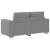 Sofa dwuosobowa, jasnoszara, 120 cm, tkanina