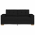 Sofa dwuosobowa, czarna, 140 cm, tkanina