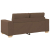 Sofa dwuosobowa, brązowa, 140 cm, tkanina