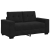 Sofa dwuosobowa czarna 120 cm aksamitna