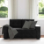 Sofa dwuosobowa czarna 120 cm aksamitna