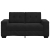 Sofa dwuosobowa czarna 120 cm aksamitna