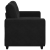 Sofa dwuosobowa czarna 120 cm aksamitna