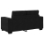Sofa dwuosobowa czarna 120 cm aksamitna