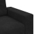 Sofa dwuosobowa czarna 120 cm aksamitna