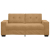 Sofa dwuosobowa, brązowa, 140 cm, aksamit