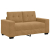 Sofa dwuosobowa brązowa 120 cm aksamitna