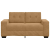 Sofa dwuosobowa brązowa 120 cm aksamitna