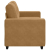 Sofa dwuosobowa brązowa 120 cm aksamitna