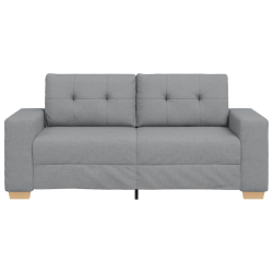 Sofa dwuosobowa, jasnoszara, 140 cm, tkanina