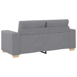Sofa dwuosobowa, jasnoszara, 140 cm, tkanina