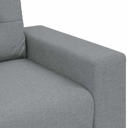 Sofa dwuosobowa, jasnoszara, 140 cm, tkanina