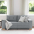 Sofa dwuosobowa, jasnoszara, 140 cm, tkanina