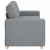 Sofa dwuosobowa, jasnoszara, 140 cm, tkanina