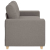 Sofa dwuosobowa, taupe, 140 cm, tkanina